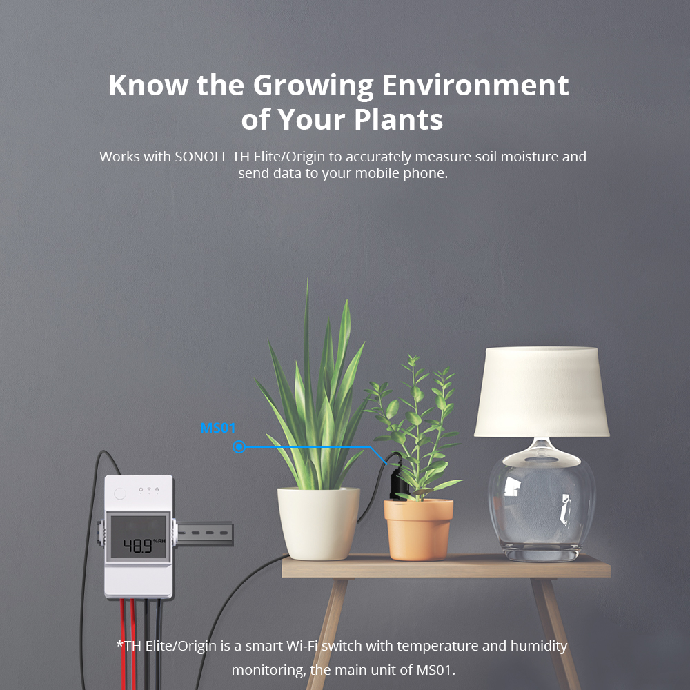 SONOFF MS01 Soil Moisture Sens - Smart Garden Test avaliação e preço